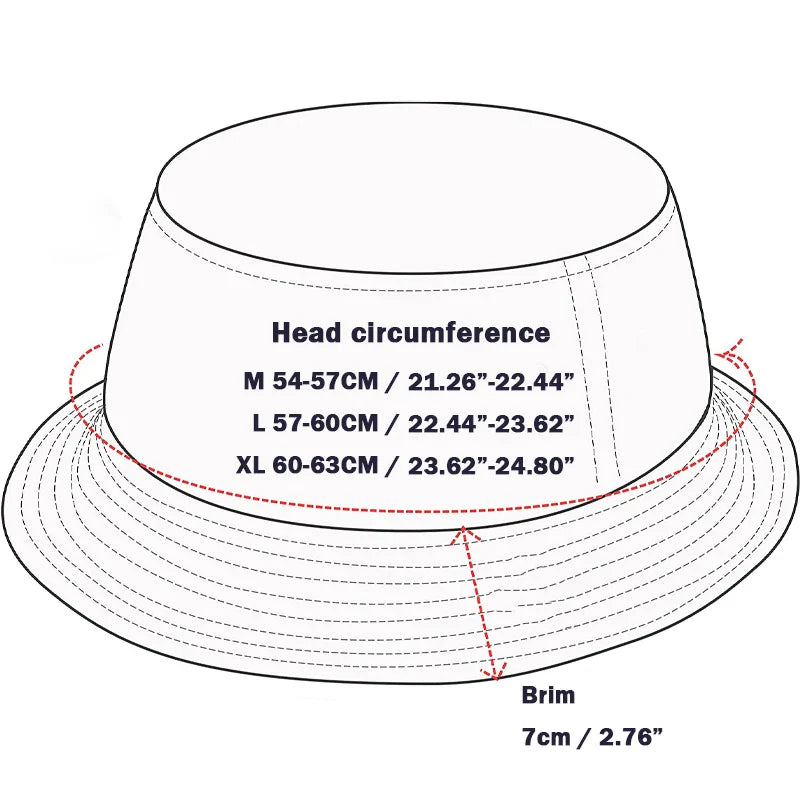 Big Head Man Large Size Bucket Hats Boy 60-63cm Plus Size Summer Fisherman Cap