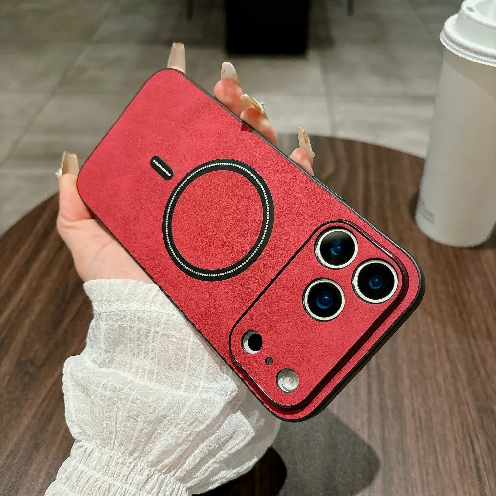 Magnetic Leather Case for iPhone 17 Pro Max 17 Air 17Pro