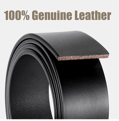 Genuine Leather Men's Belt Large Size Casual Belt   Alloy Pin Buckle Business Suit Belt Father's Day Present Gift