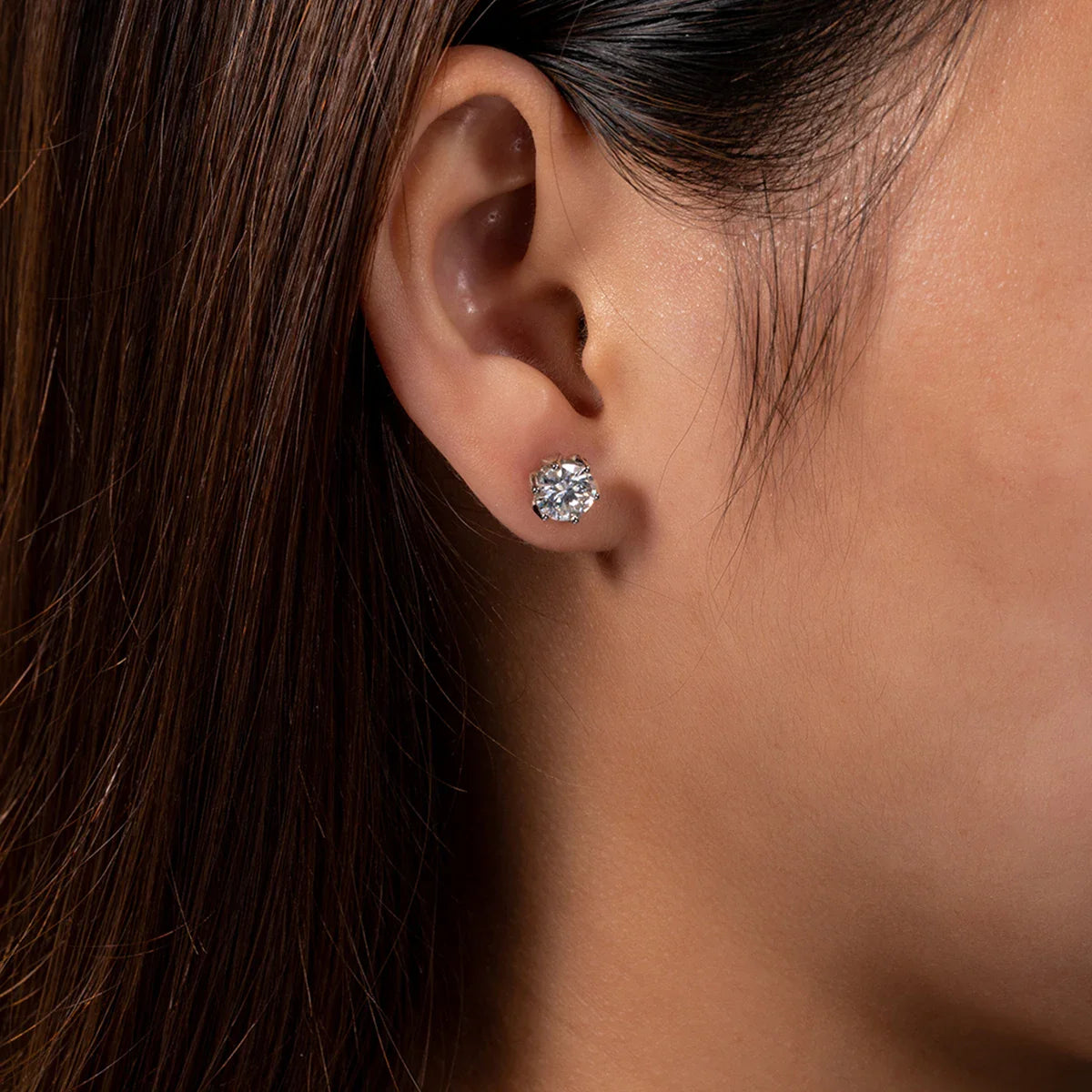 2cttw D Color Moissanite Diamond Lotus Stud Earrings 925 Sterling Silver Flower Earrings For Woman Gifts Wholesale