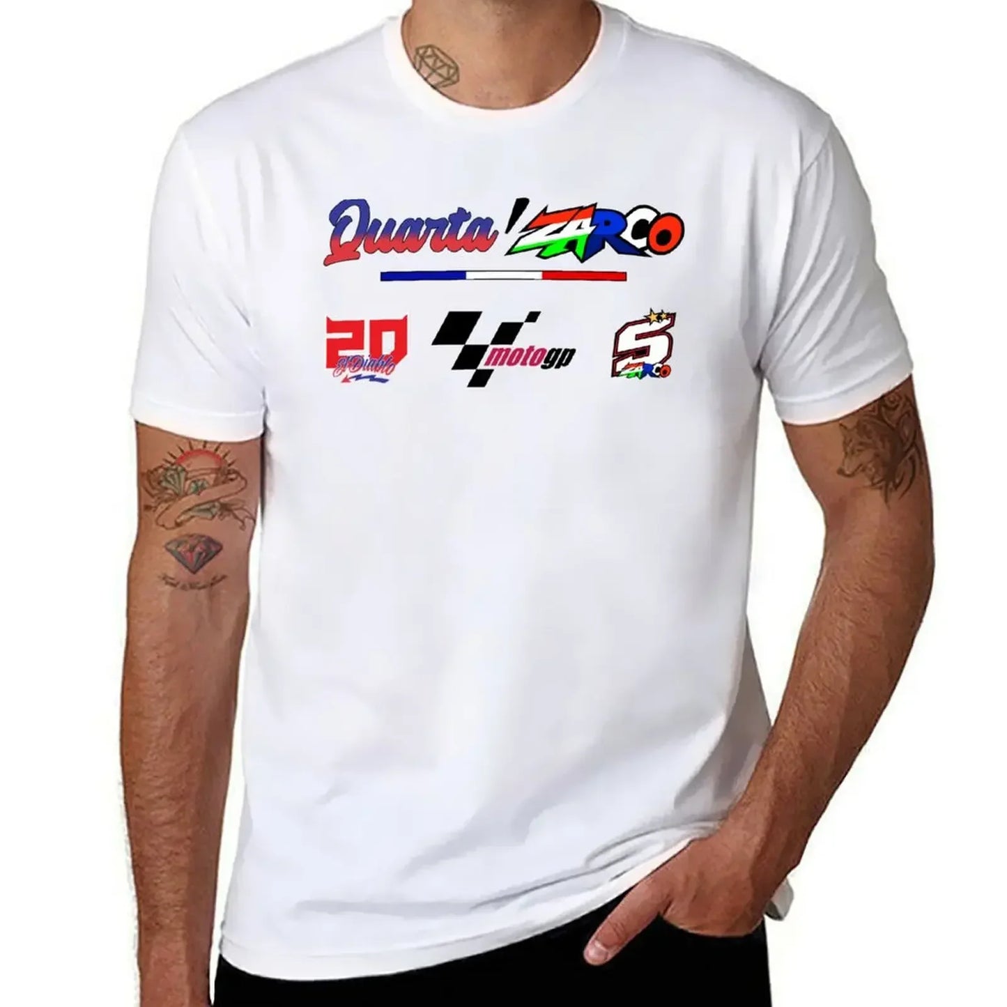 Quartararo x Zarco T-Shirt aesthetic clothes plus size tops vintage clothes cotton graphic tees mens t shirt graphic