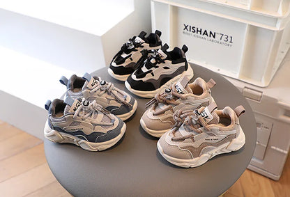 Children's Sneakers Spring Autumn Mesh Breathable School Running Sports Shoes for Boy Girl Causal Fashion Kids Basketball Shoes