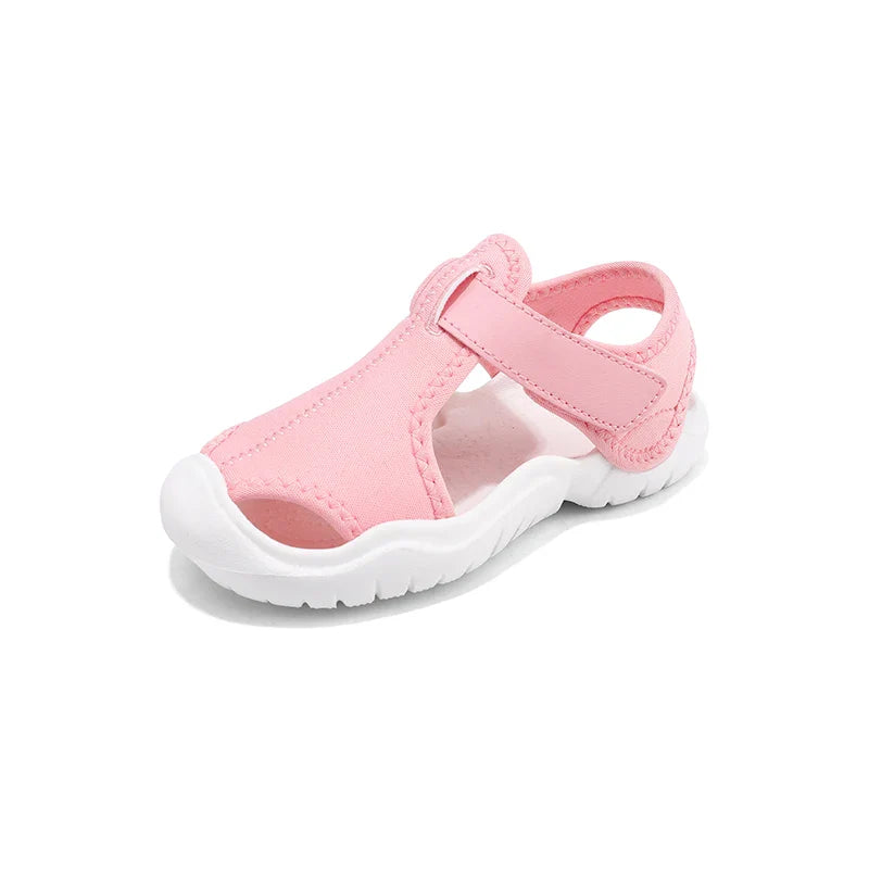 Kids Closed-Toe Sport Sandals Breathable Water Shoes Luxury Non-Slip Summer Beach Shoes Sandals for Toddler Boys Girls