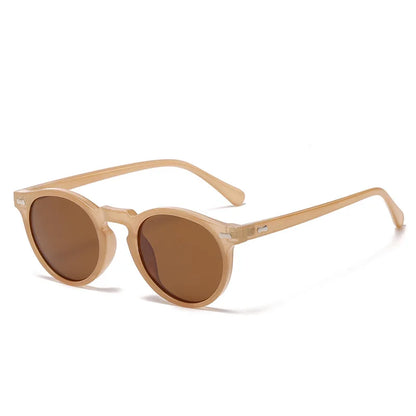 Retro Round Sunglasses Men Women Fashion Small Polarized Sun Glasses For Male Female Literary Vintage Shades Driving Eyeglasses