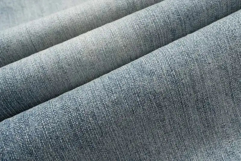 Niche Colorblock Patchwork Wide Leg Blue Jeans Men's Spring 2025 New Straight Double Waist Design Denim Trousers 28W6048