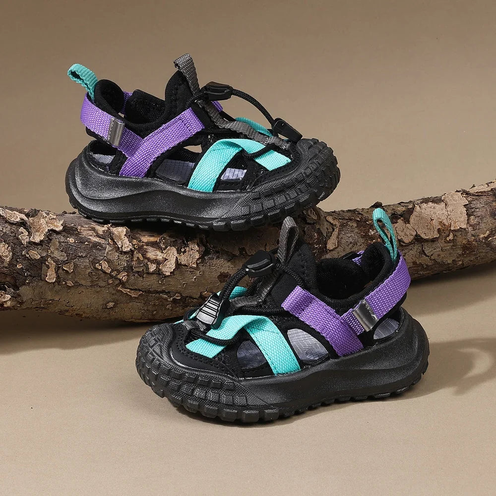 2026 New Summer Children Sandals For Boys Mesh Breathable Kids Sport Shoes Soft Sole Fashion Toddler Boys Beach Sandals EU21-30