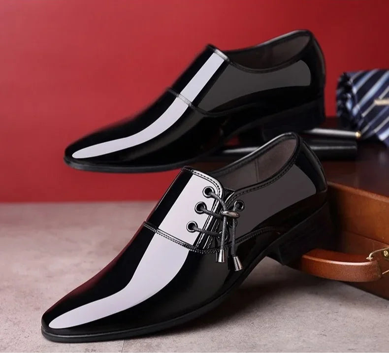 Leather Casual Social Shoe Male Official Business Gentleman New Men's Formal Shoes Footwear Suit 2025 Style Cheap Liquidation 39