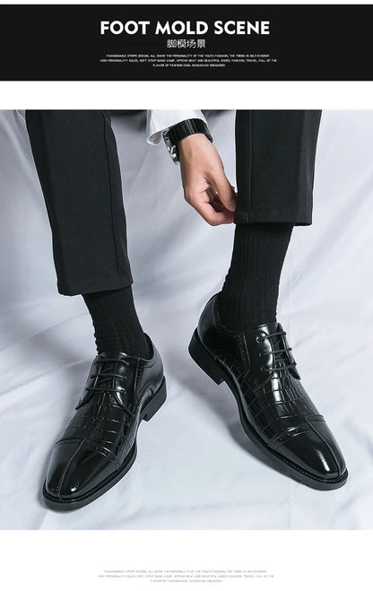 Classic Casual Business Shoes For Men High Quality Social Wedding Formal Leather Shoes Male British Men's Dress Shoes