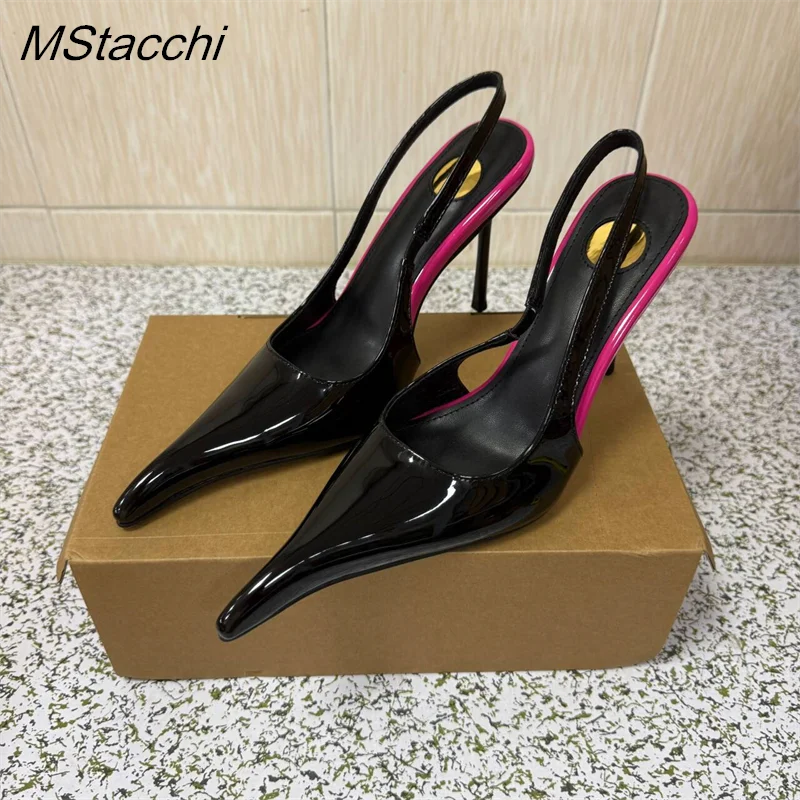 European American Women High Heeled Shoes Woman's Strange Heels Stiletto Summer Sandals Sexy Ladies Shallow Wedding Dance Pumps