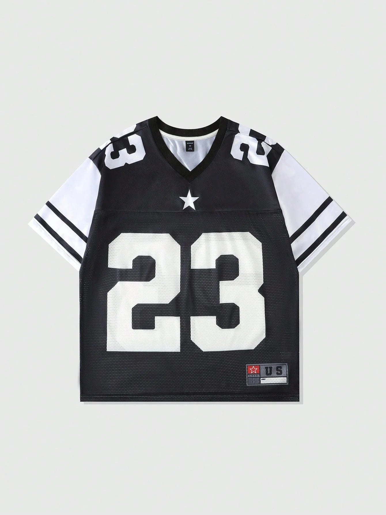 Women's Summer Y2K Fashion Casual Shirt Street Retro Hip Hop 23 Shirt V-Neck Loose Breathable Quick Drying T-Shirt