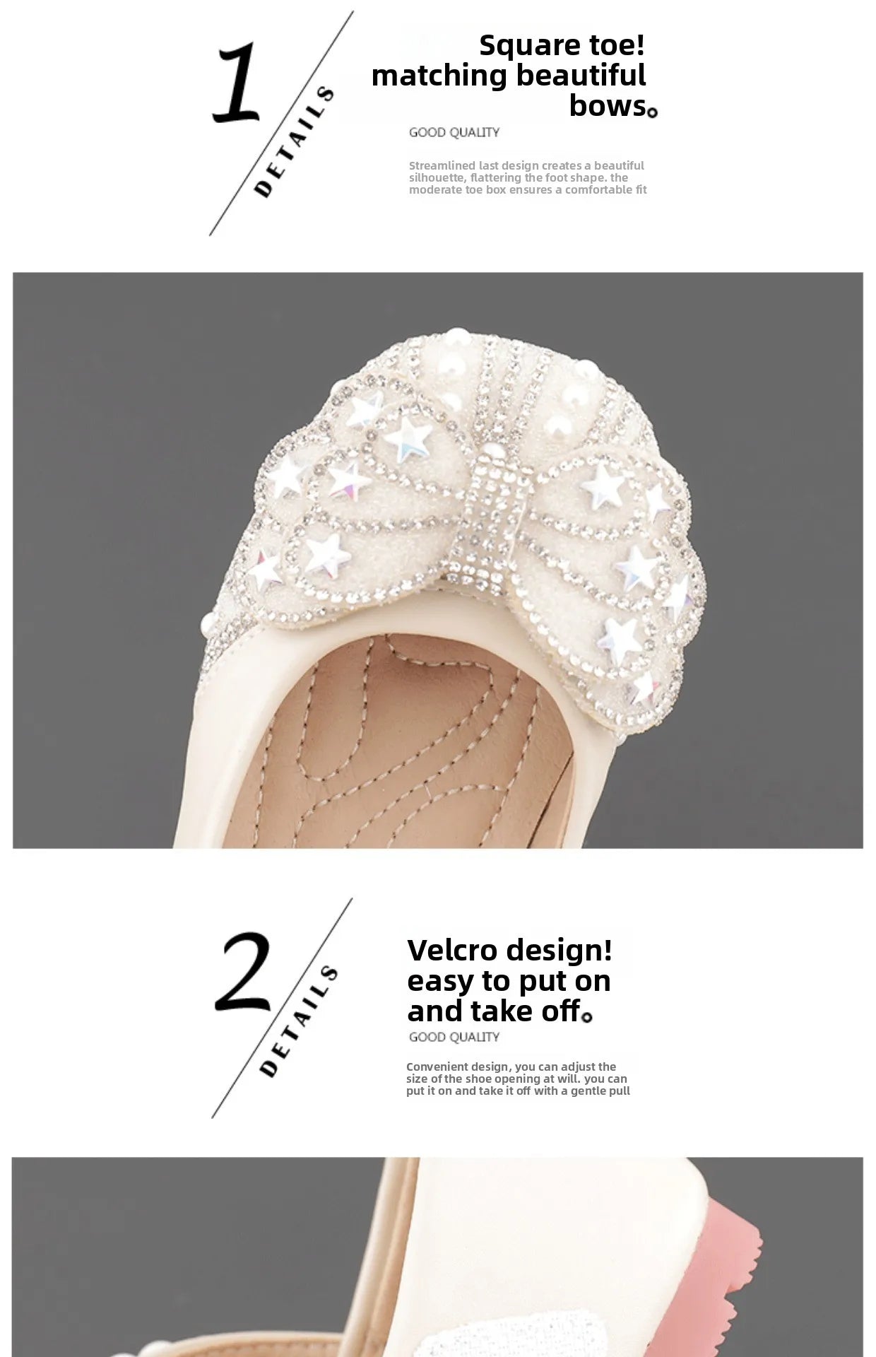 2026  Princess Crystal Shoes New Girls Single Shoes Frozen Rhinestones Shoes Performance Party Shoes