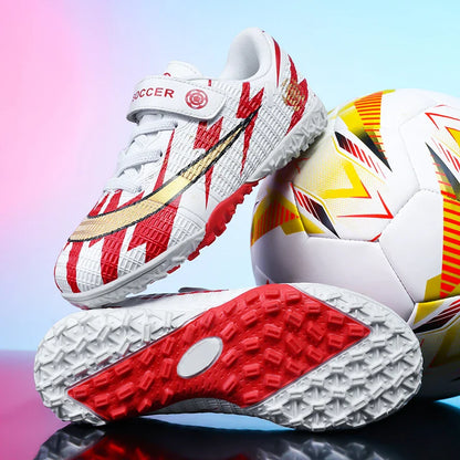 New Kids Soccer Shoes TF School Football Boots Boys Girls Cleats Grass Sneakers Child Outdoor Athletic Training Sports Footwear