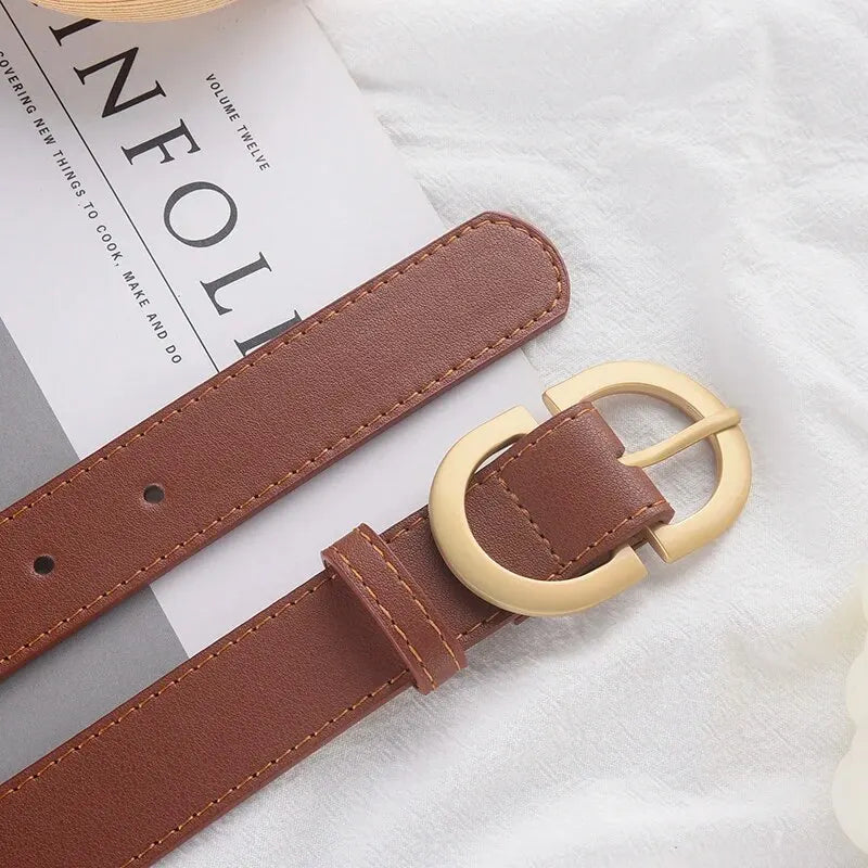 1pcs Women's Belt Simple Fashionable Needle Buckle Belt Casual Versatile Korean PU Leather Belt With Pants Jeans Belt Lady Belts