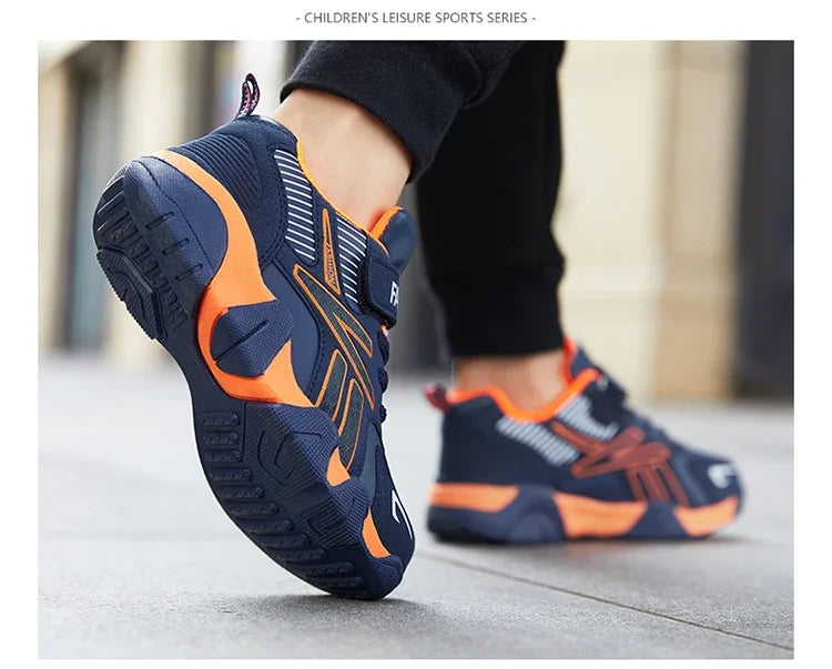 Children Boys Shoes School Sports Fashion Leather for Kids Tennis Casual Sneakers Children's Boy Running Walking Outdoor Shoe