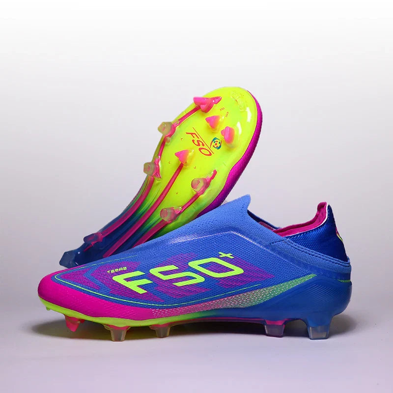 Pro Without-lace F50 Mens Soccer Shoes Boys Training Non-Slip Turf Soccer Cleats TF/FG Football Sneakers Chuteira Campo 35-45