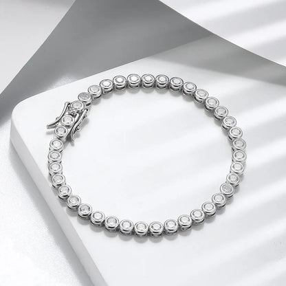 Shiny Tennis Bracelet 925 Sterling Silver 1.5/2/3mm Clear Cubic Zirconia for Women Luxury Chain Bracelet Jewelry SB143