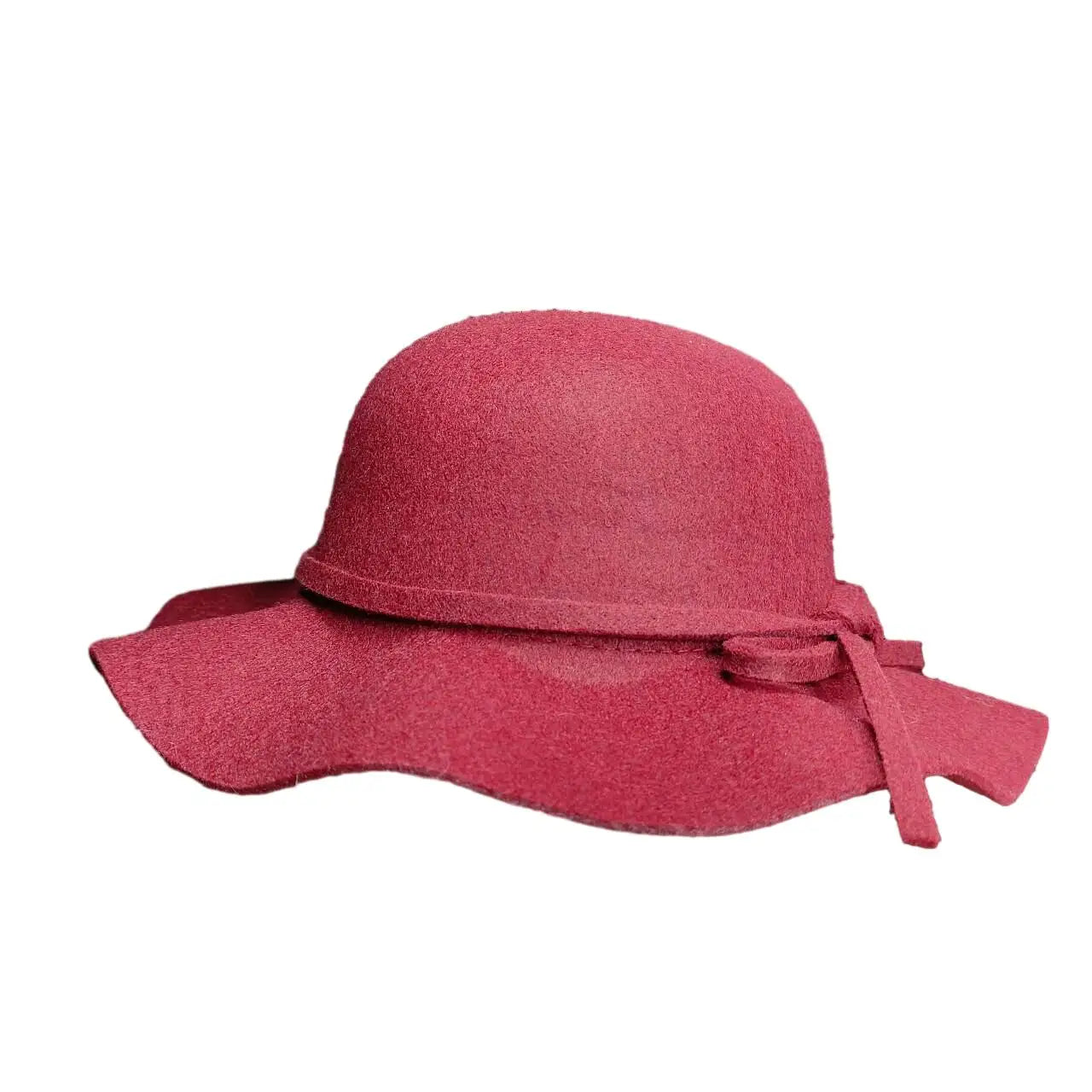 Hat Women's Autumn Wave Curled English Retro Versatile Fisherman Hat Fashion Hepburn Style Woolen Top Hat