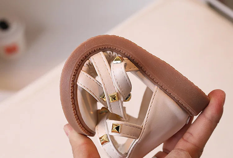 Girls Gladiator Sandals 2026 New Summer Children Fashion Princess High-top Shoes Versatile Kids Causal Beach Holiday Sandals