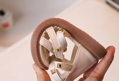 Girls Gladiator Sandals 2026 New Summer Children Fashion Princess High-top Shoes Versatile Kids Causal Beach Holiday Sandals