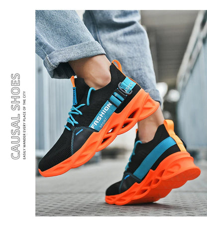 Tênis Masculino de Malha Respirável Casual Sapatos Masculinos Unissex Leve Macio Sola Grossa Buraco Sapatos de Casal Tênis Atlético Sapatos Femininos