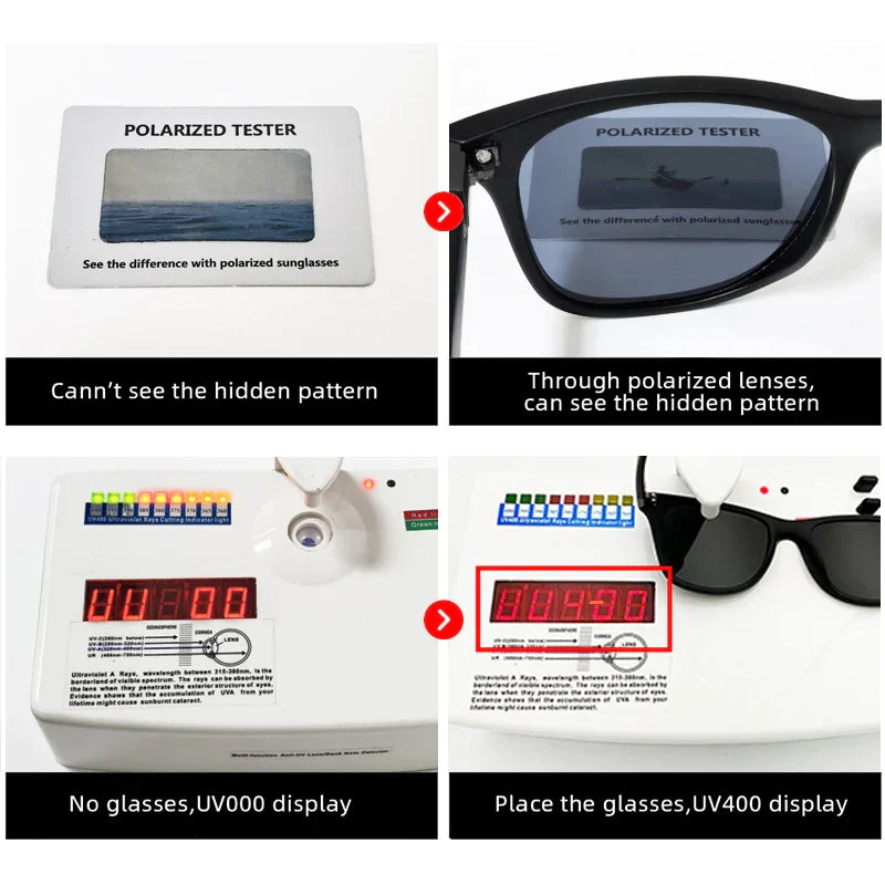 Polarized Sunglasses Men Women Classic Square Plastic Driving Sun Glasses Male Fashion Black Travelling Shades UV400
