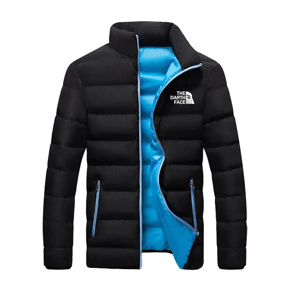 Men's Cotton Jacket Sports Bicycle Printed Street Warm Business Casual Top