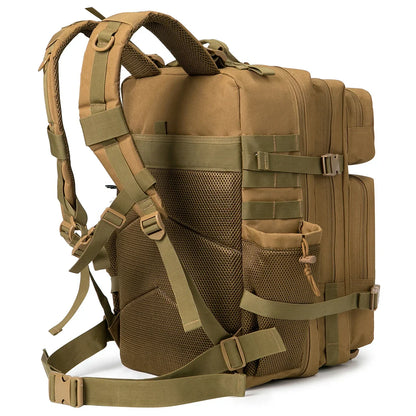 45L Tactical Backpack for Men  Outdoor camping equipment back pack Hiking Survival Rucksack travel backpacks School Bag