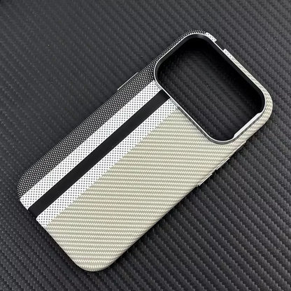 Carbon Fiber Texture Magnetic Case For iphone 17 Pro Max 17Pro Air Ultrathin Alloy Lens Wireless Charge for Magsafe Hard Pc Case