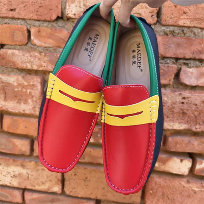 Business Shoes Fashion Casual Shoes Man Luxury Leather Loafers Breathable Slip on Male Boat Shoes Moccasins Driving Shoe