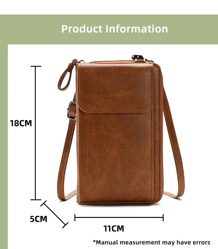 Fashionable single-shoulder bag, versatile crossbody bag, colorful mobile phone bag, large-capacity coin purse