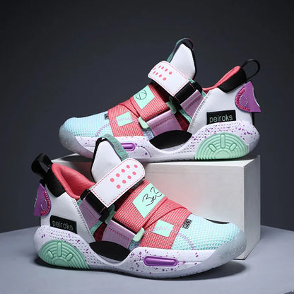 2024 New Children's Basketball Shoes For Boys Girls Non-slip Kids Sport Shoes Lightweight Outdoor Sneakers Trainers Footwear