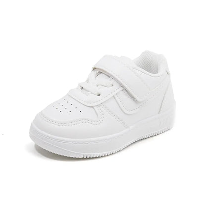Tenis Sneakers Kids Spring/Autumn New Boys Girls Sports Shoes Casual Board Shoes Leather Soft Soled Children Small White Shoes