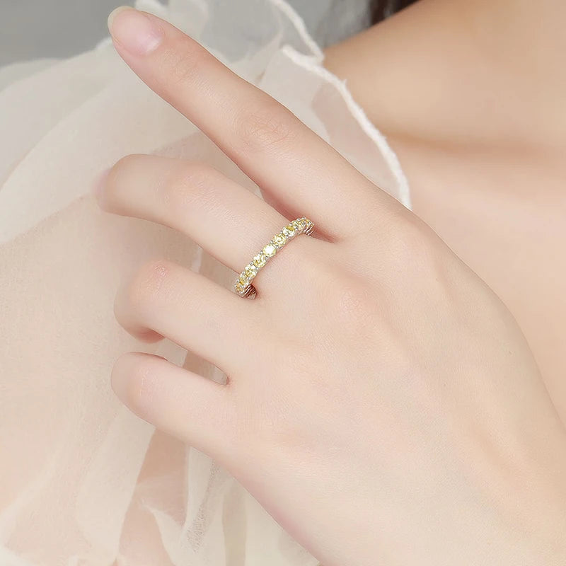 3mm Certified Moissanite Rings for Women Full Diamond Sparkling Bride Jewelry Wholesale 100% 925 Sterling Silver 9 Color