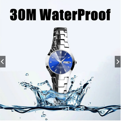 5808 Relogio Feminino Couple Watch Men Quartz watch for Lovers Luxury Womens wristwatch Stainless Steel Waterproof
