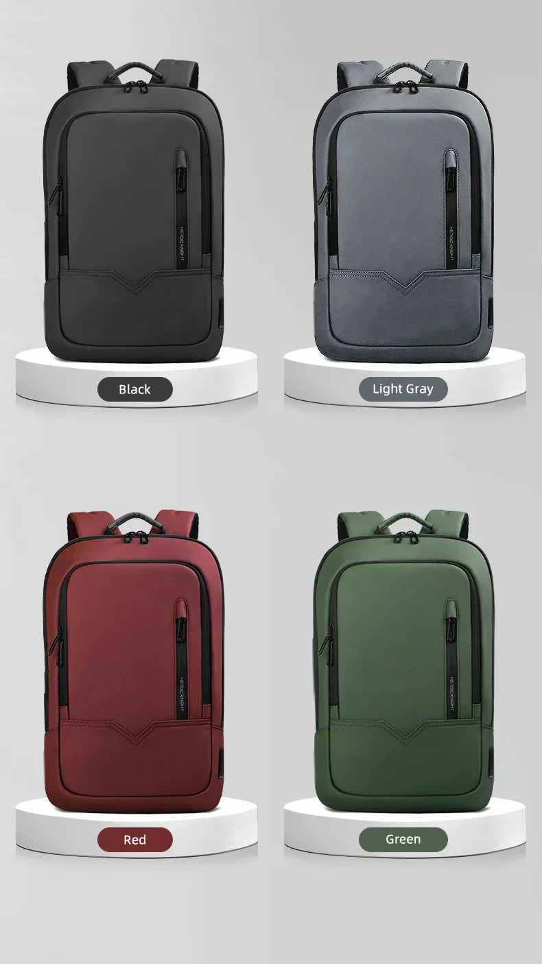 Thin Male Work Backpack Multifunctional Fashion 15.6 In Laptop Backpack Casual Waterproof Business Travel Daypack