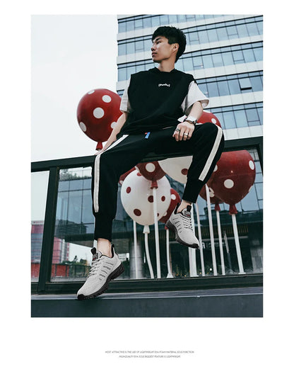 Men Running Shoes Breathable Outdoor Sports Shoes Lightweight Sneakers for Men Comfortable Athletic Training Footwear