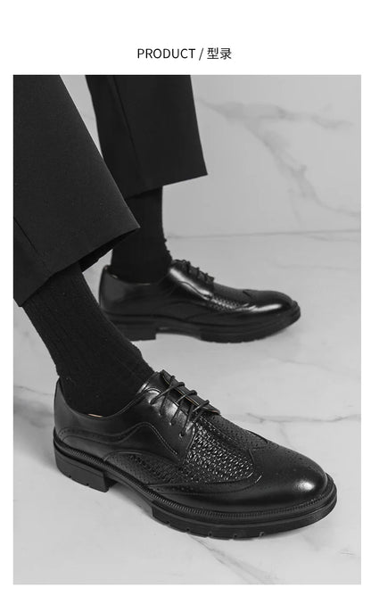 Men's Dress Shoes Fashion Brogues Social Shoe Male High Quality Business Leather Men's Formal Shoes Wedding Formal Shoes For Man