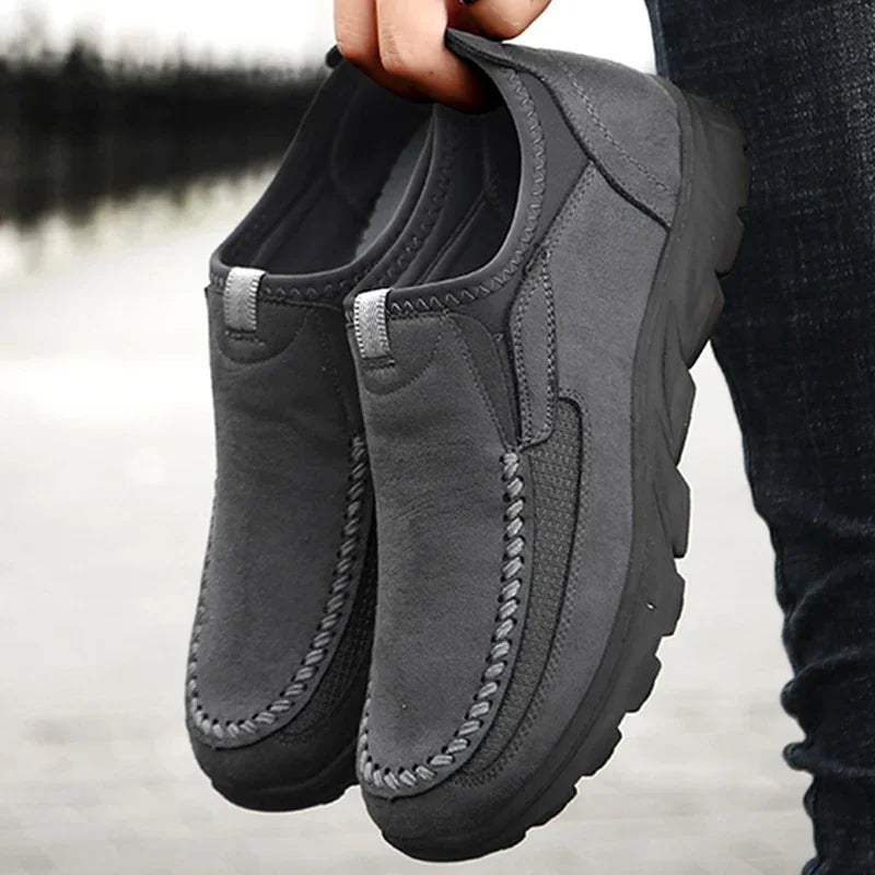 Sapatos Casuais Masculinos Respiráveis Mocassins Tênis Moda Confortável Plano Feito à Mão Retrô Lazer Mocassins Sapatos Masculinos