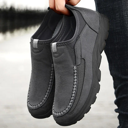 Sapatos Casuais Masculinos Respiráveis Mocassins Tênis Moda Confortável Plano Feito à Mão Retrô Lazer Mocassins Sapatos Masculinos