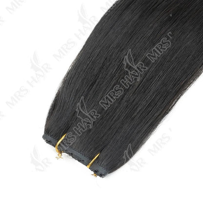 Invisible Hole Flat Pu Tape Human Hair Twin Tabs 25cm Long Tape PU Weft Real Human Hair No Glue Microlink Application 40-50g