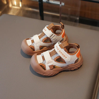 Summer Children Beach Sandals Boys Breathable Mesh Sport Sandals Baby Soft Light Kindergarten Cool Shoes