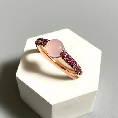 6mm Round Candy Style Ring for Women 33 Colors Purple Zircon Crystal Inlay Jewelry Birthday Gift