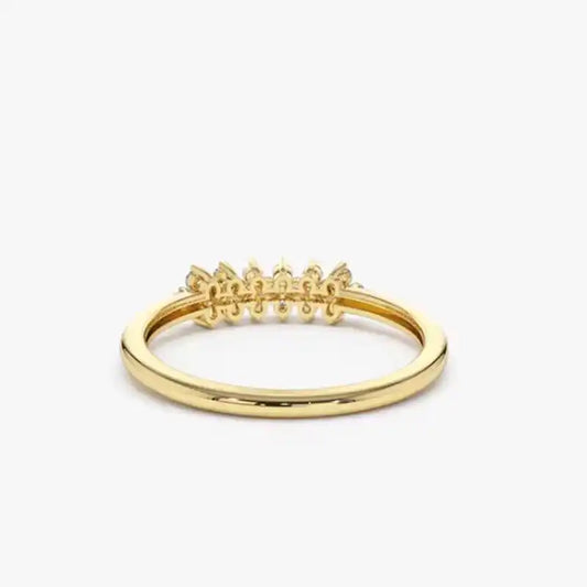 2mm Moissanite Ring With Certificate 925 Sterling Silver Cluster Flower Wedding Rings For Women 14k Gold Plated Jewelry