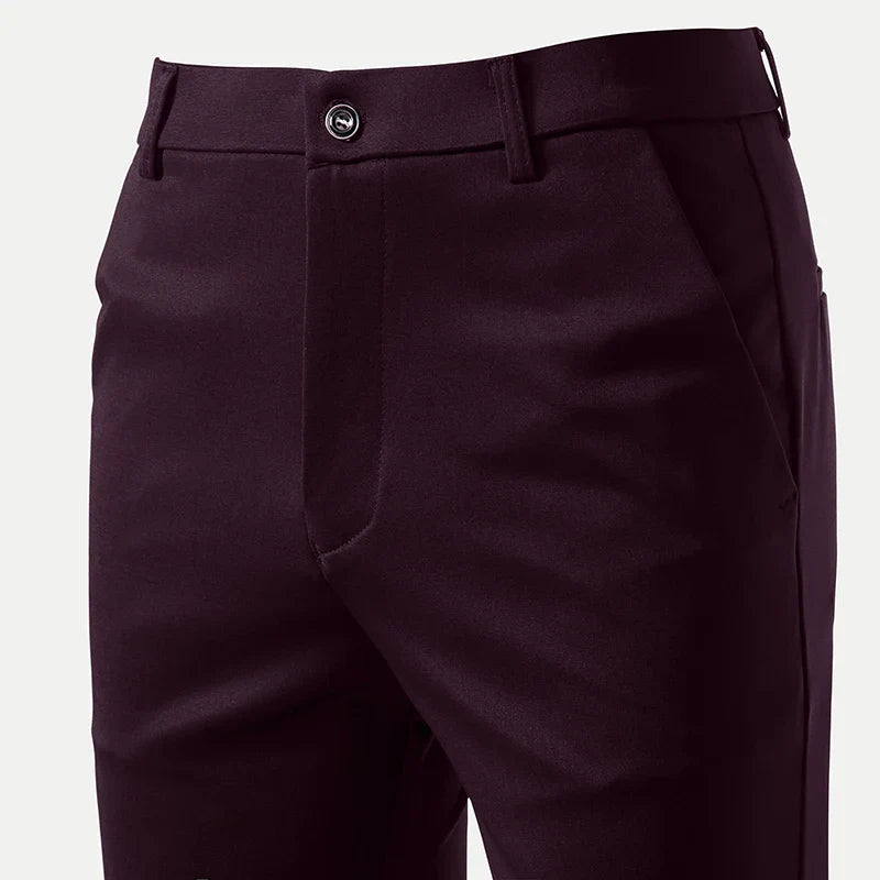 Summer Spring Male Casual Pants Business Suit Pants Khaki Classic Men's Dress Pants Flexible Office Clothes