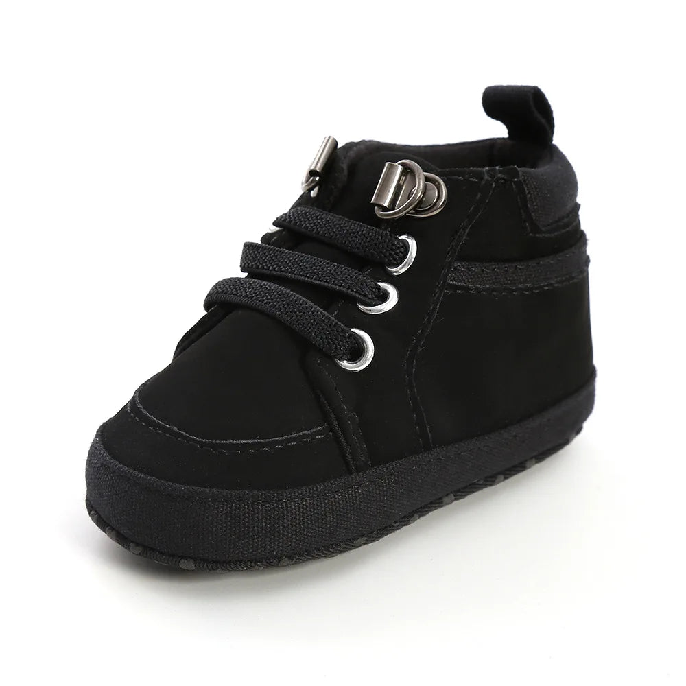 Baby Sneakers Infant Boys Girls Sports Shoes Toddler Casual Cotton Sole Anti-slip PU First Walkers Crawl Crib Basketball Shoes