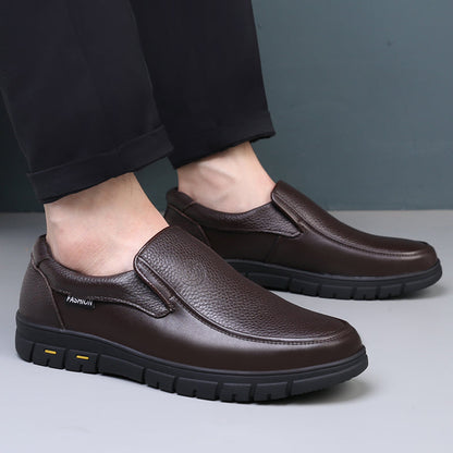 High Quality Leather Men Casual Shoes Italian Luxury Brand Mens Loafers Breathable Formal Mens Dress Shoes Slip-on Driving Shoes