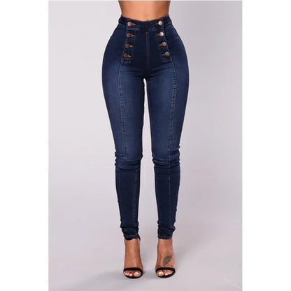 Women Elegant Vintage Stretch Bodycon Jeans