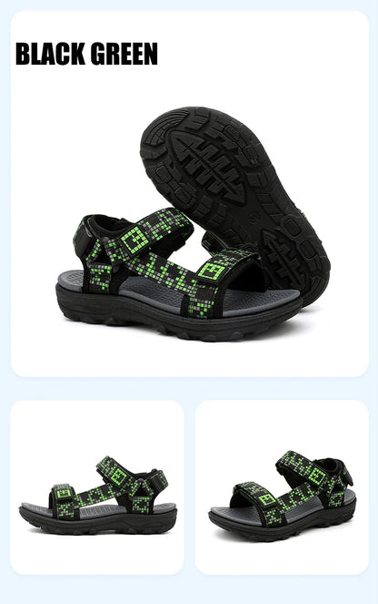 Children Casual Flat Sandals Boys Summer Beach Shoes Breathable Open Toe Non-Slip Kids Walking Footwear