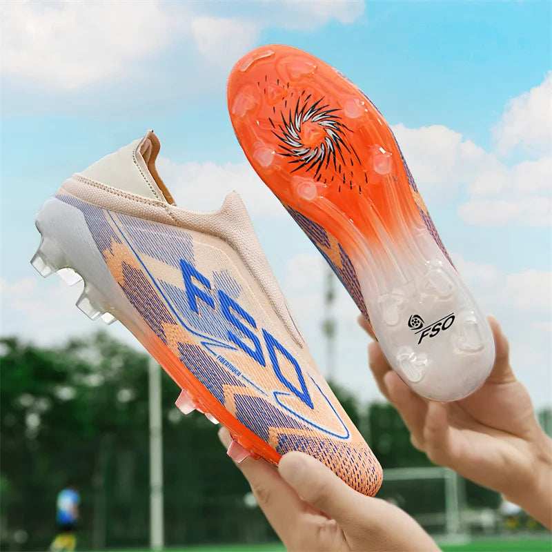 New Men Football Boots Outdoor High-top Soccer Shoes Cleats Hot-selling Grass Match Indoor Sneakers Non-Slip High-quality