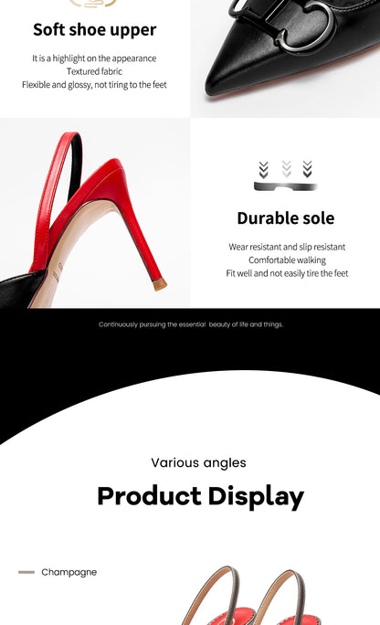 Women's High Heels 2025 Sharp tip Destiny Closed Toe Strappy Heels Sexy Wedding Bridal Party Dress Shoes 9cm
